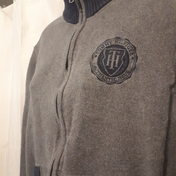 Tommy Hilfiger Varsity Full Zip Sweater sz Large - Picture 2 of 7